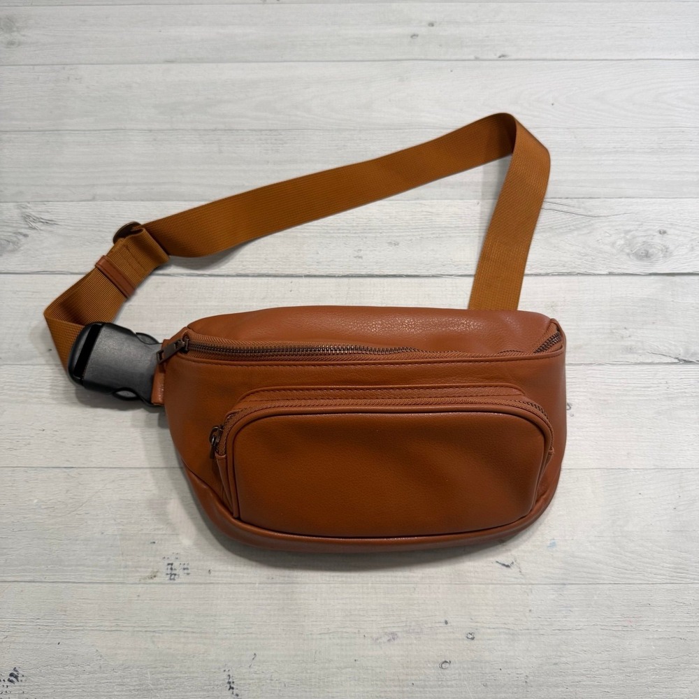 Kibou Vegan Premium Leather Fanny Pack Diaper Bag With Detachable Changing pad